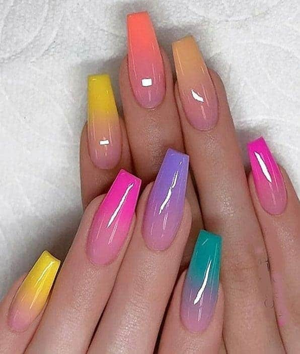 Easter Ombre Nail Design