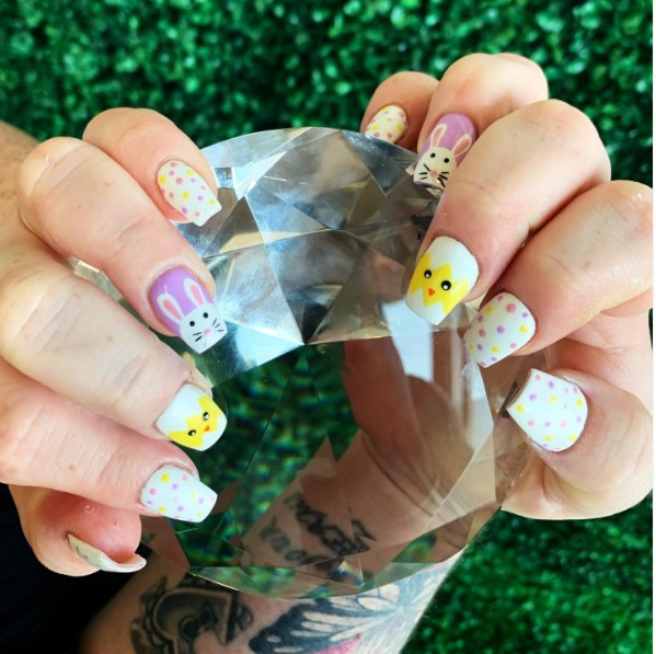 Bunny Easter Nail Design